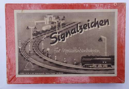 Signalzeichen für Modelleisenbahnen,in Schachtel,DDR