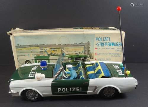 Blech Polizei Streifenwagen in Orig. Karton, Japan