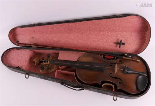 A violin in original case, Germany, circa 1900.