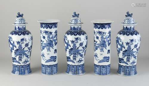 Five-piece cabinet set, 1900