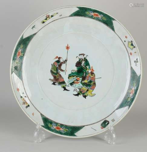 Chinese Familie Verte plate Ã˜ 35.4 cm.