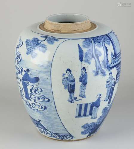 Chinese pot with text Ã˜ 21 cm.