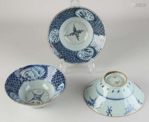 Three antique Chinese bowls