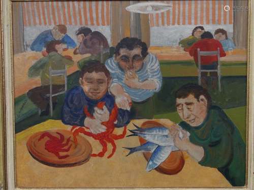 Giuseppe MIGNECO (1908-1997)"1960, Fischrestaurant"...