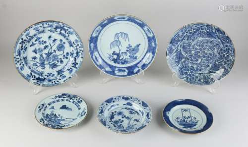 Six antique Chinese plates