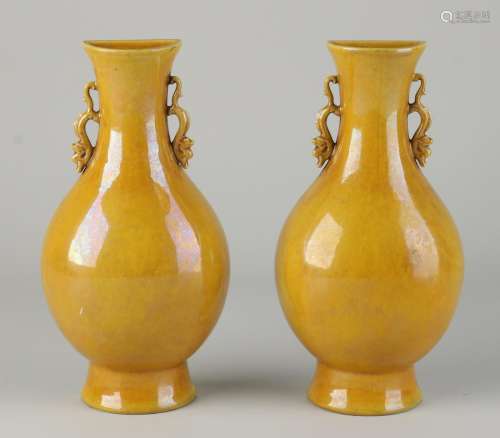 Two Chinese wall vases