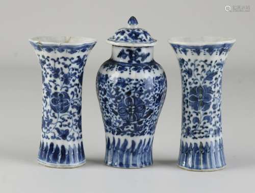 Three-piece 17th - 18th century Chinese cabinet set
