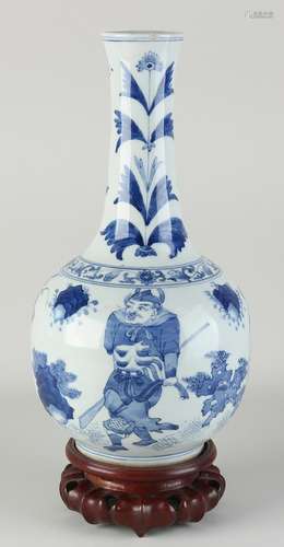 Chinese vase + console, H 34.5 cm.