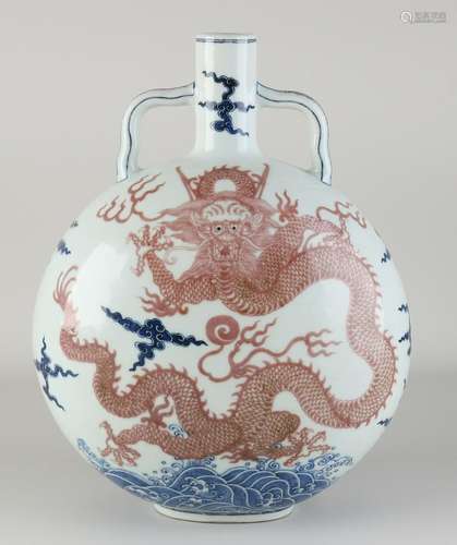 Chinese moon vase, H 33 cm.