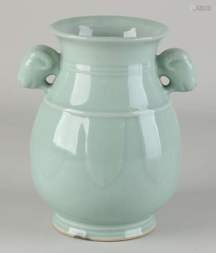 Chinese celadon vase, H 16 cm.