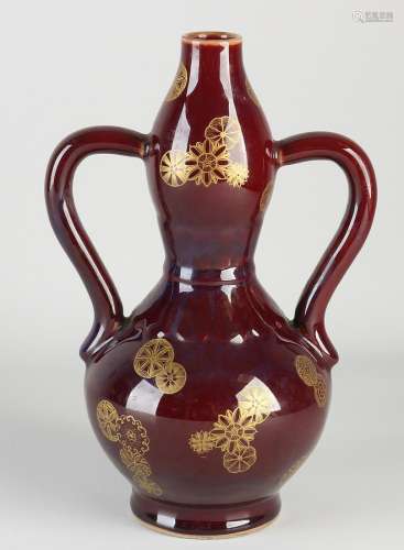Chinese knob vase, H 26 cm.
