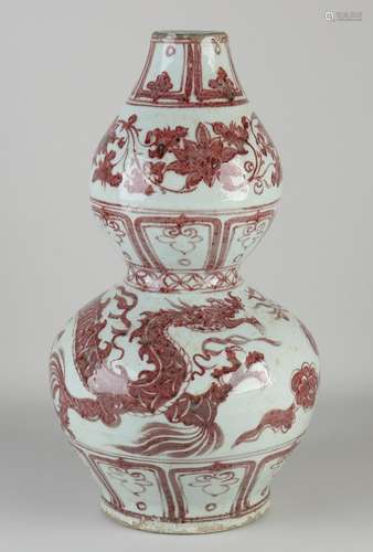 Chinese knob vase, H 38 cm.