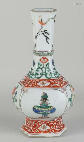 Chinese pipe bottle, H 21 cm.