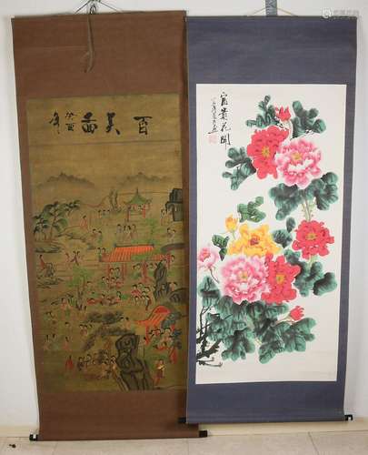 Two Chinese scroll paintings