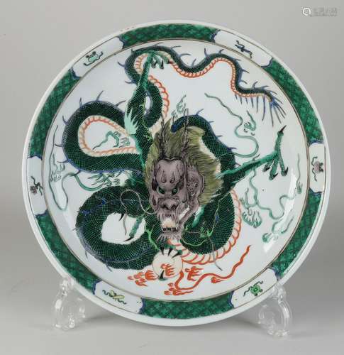 Chinese Familie Verte saucer Ã˜ 29 cm.