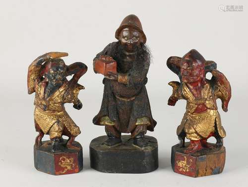 Three Chinese altar figures