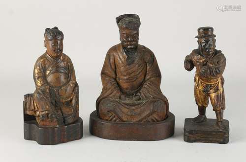 Three Chinese altar figures