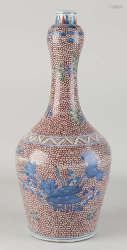 Chinese knob vase H 36 cm.