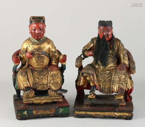 Two Chinese altar figures