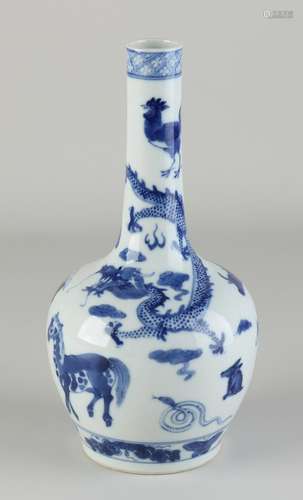 Chinese pipe vase, H 24 cm.