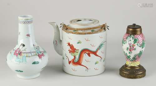 Three parts Chinese porcelain