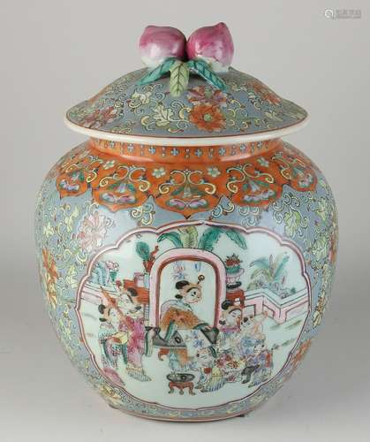 Chinese lidded pot, H 35 cm.