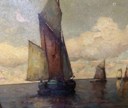 Rudolf Anton GUBA (1884-1950) "Fischerboote", Öl/P...