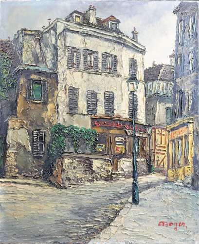 BOYER André (1909-1981) : Vieux Montmarte, coin de la rue No...