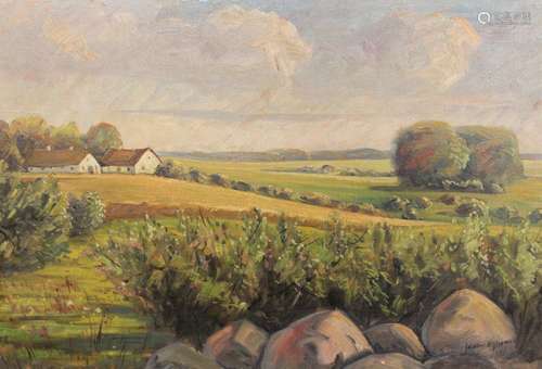 wohl Julius WICHMANN (1894-?), Landschaft, datier 1940, Öl/L...