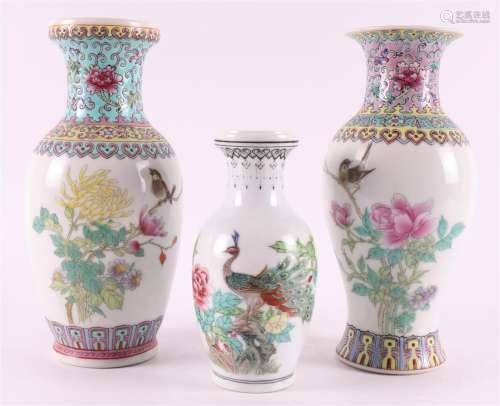 Two baluster-shaped porcelain vases, China, early 20th centu...