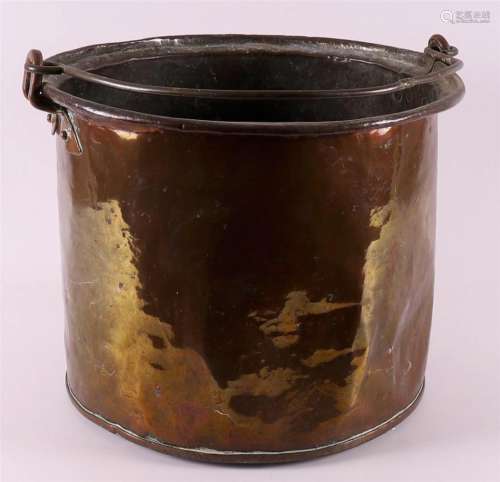A red copper riveted aker, 19th century.