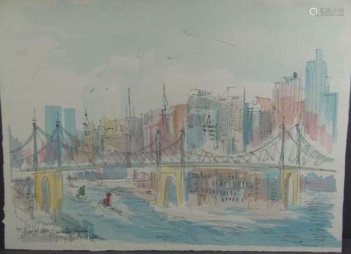 C. Barker , 1980 "Manhattan Skyline"