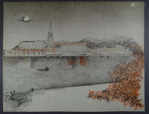 Ossi CZINNER (1925-2014) "Münster", Lithografie, N...