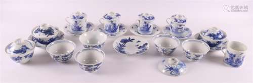 A lot of various Japanese blue/white porcelain, 1st half of ...