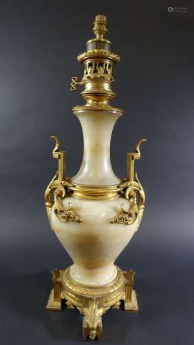 Lampe à huile de style Louis XVI (transformée à l'électricit...