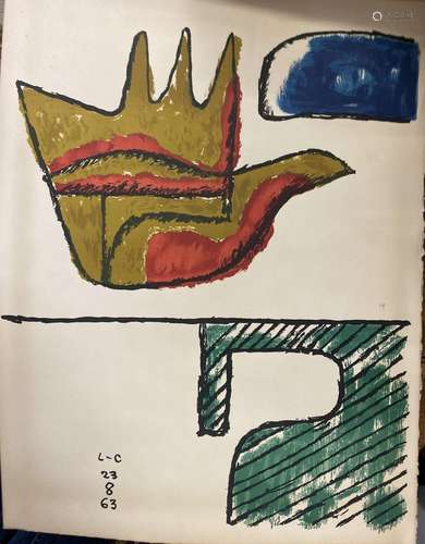 LE CORBUSIER (1887-1965) „La main ouverte“ Lithografie: „ L-...