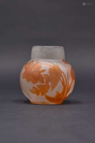 ETABLISSEMENTS GALLE (1904-1936). Vase sphérique à col tubul...