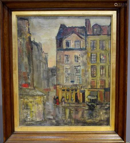 Jean Gérard CARRERE (1922-2015). Immeubles. Huile sur toile ...