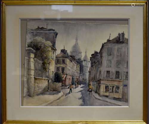 Georges-Dominique ROUAULT (1904-2002). Vue de Montmartre. De...