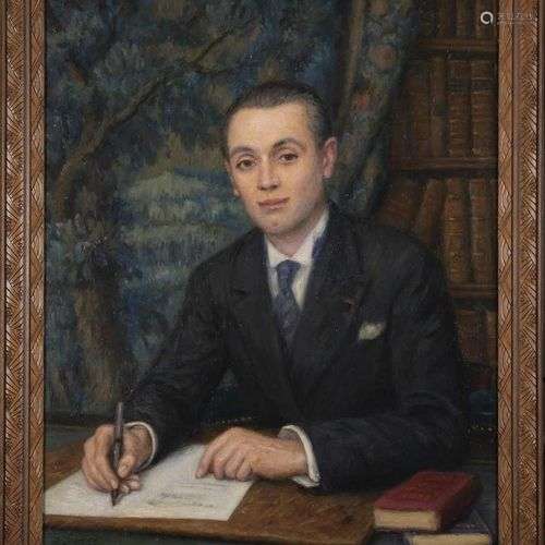 300. Fernande CORMIER (1888-1964).Portrait de jeune homme à ...