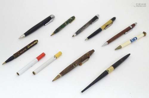 A quantity of mid 20th pens and propelling pencils, includin...