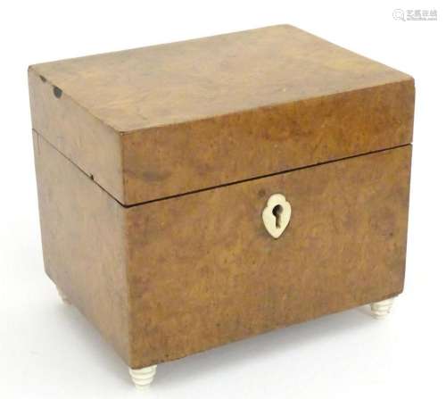 A late 19th / early 20thC burr walnut box. Approx. 5 1/4&quo...
