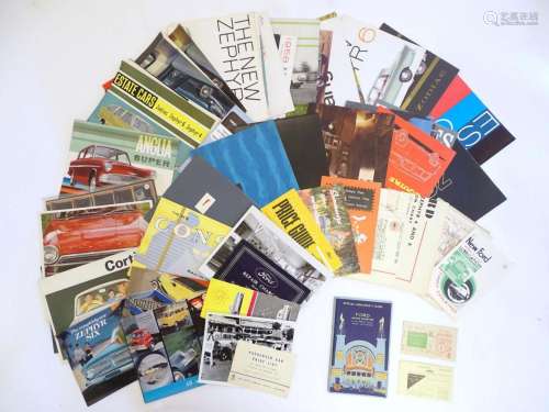 A large collection of mid-20thC Car brochures and motoring e...