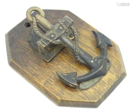 A Victorian letter clip in the form of an anchor with rope d...