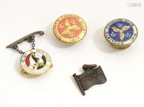 Assorted early 20thC items to include two buttons / studs fo...
