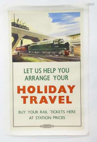 A mid 20thC British Railways advertising poster depicting a ...