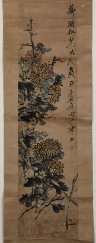 Chinese ink painting, Xugu's flower picture