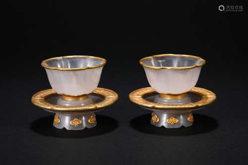 Liao Dynasty agate gold-covered cup