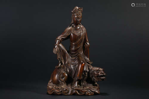 Qing Dynasty Agarwood Manjusri Bodhisattva
