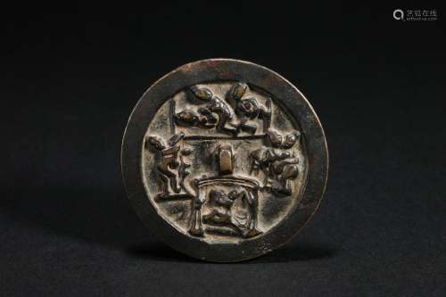 Song Dynasty Erotica Picture Bronze Mirror